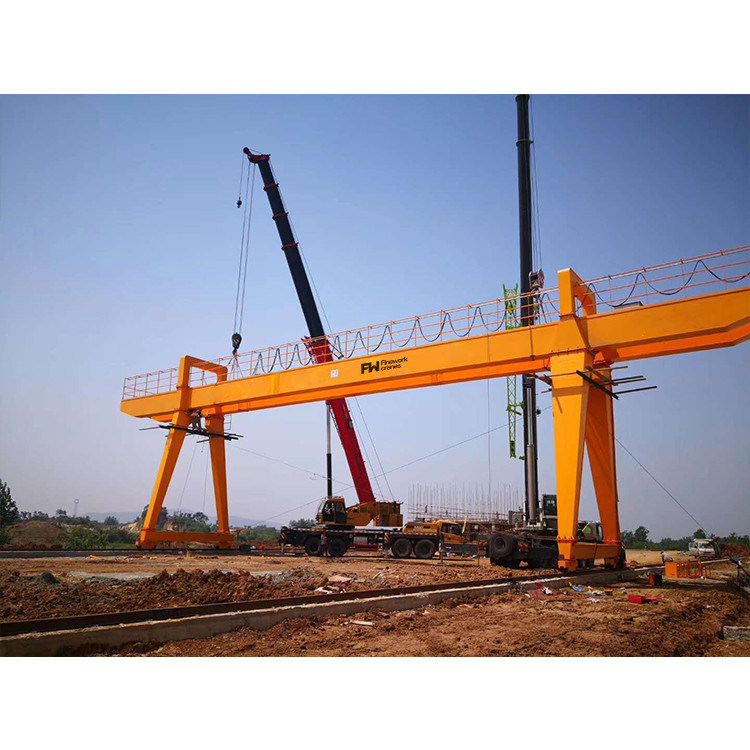 Span 25m Warehouse Cantilever Gantry Crane With Lifting Trolley