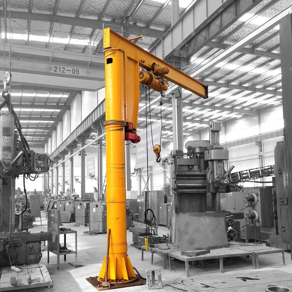 360 Degree Rotating 3T Yellow Slewing Jib Crane