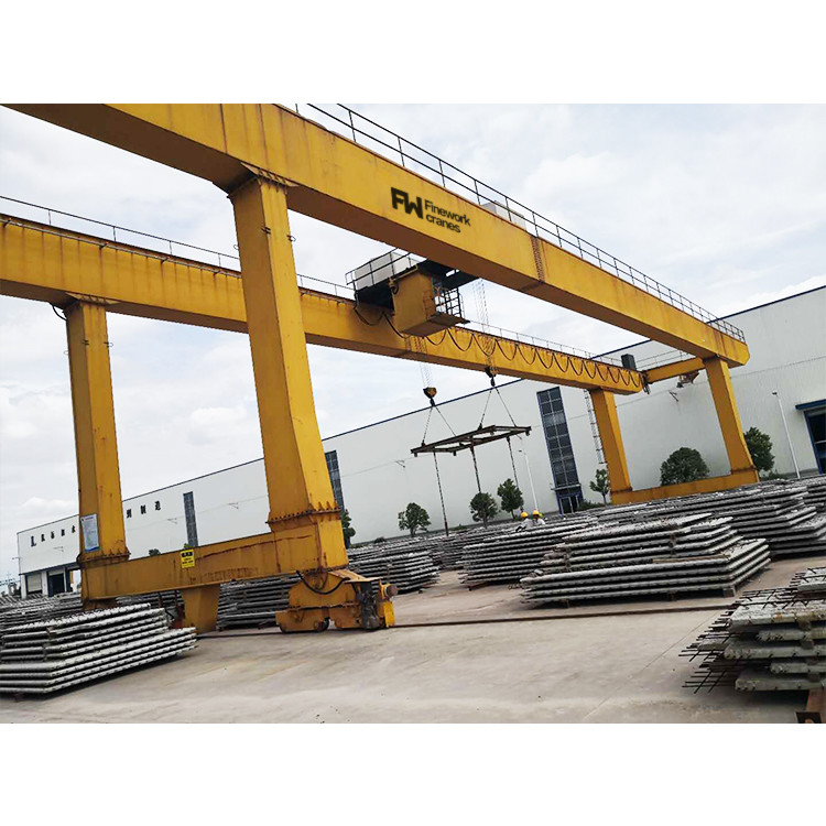 Span 25m Warehouse Cantilever Gantry Crane With Lifting Trolley