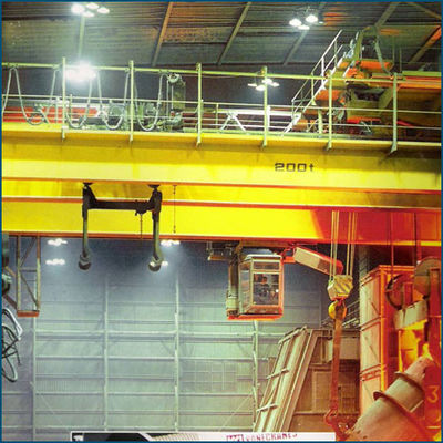 Redundancy Design 74/20t Steel Plant Crane For Steel Making Double Girder
