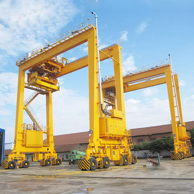 Heavy Duty 5-500t TRG Rubber Tyre Gantry Crane For Outdoor boxed shape