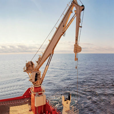 Cargo Ship Hydraulic Telescopic Boom Marine Crane Boat Deck Crane  0.5 ~ 20 Ton