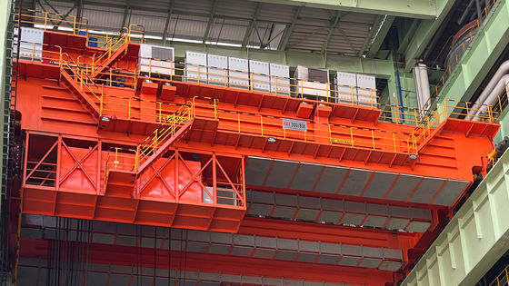 Metallurgical Double Girder Bridge Crane 160 Tons Span 18m Lifting Height 32m