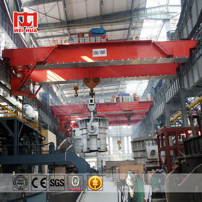 โลหะ 5t ~ 320t Steel Mill Double Beam Foundry &amp; Casting Cranes 100 Ton