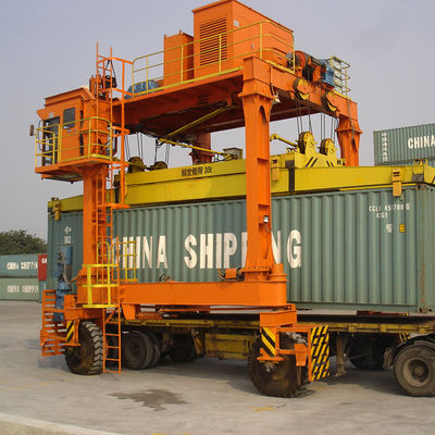Wheeled Container Rubber Tyre Crane RTG Model 30ton Double Beam