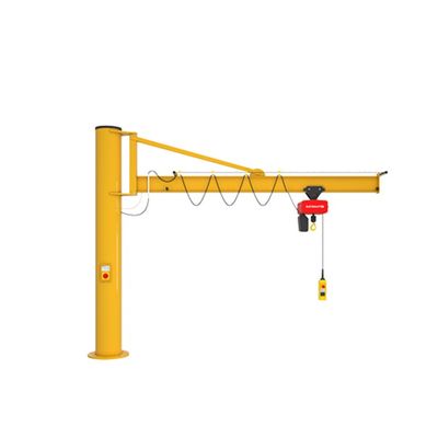 Workshop Light Type 5 Ton Pillar Jib Crane With Electric Hoist