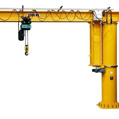Workshop Light Type 5 Ton Pillar Jib Crane With Electric Hoist