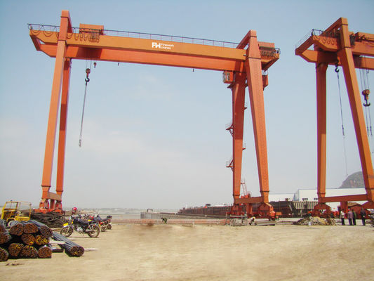 Double girder portable crane with European style wire rope hoist
