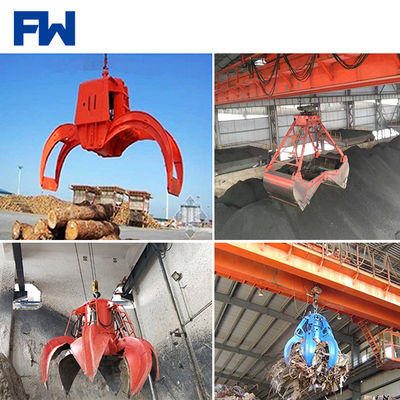 Steel Industry Mechanical / Hydraulic Orange Peel Grab Bucket