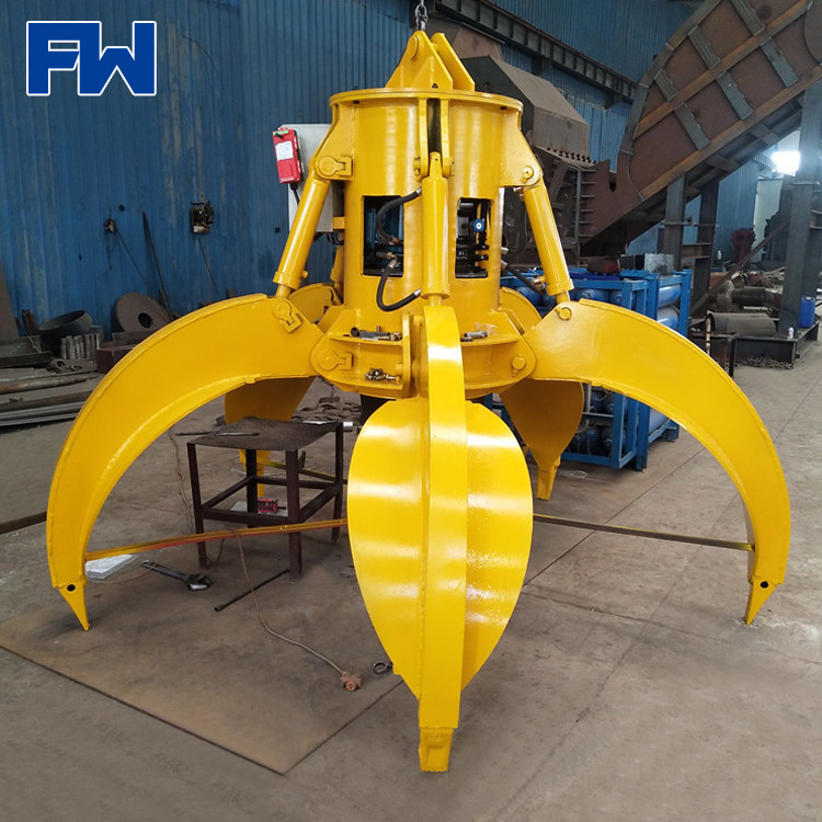 Hydraulic / Mechanical Clamshell Grab Bucket For Crane