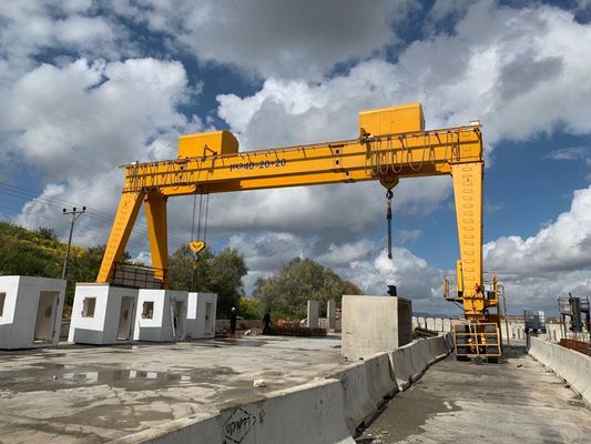 5 - 500ton Capacity RTG Cranes Electric Double Girder Rubber Tyre Gantry Crane